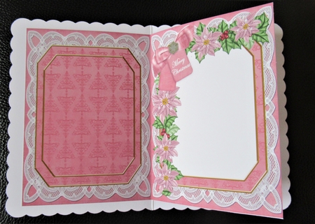 Snow Church Merry Christmas 7x5in Fancy Lace Foldable Insert by Davina Rundle