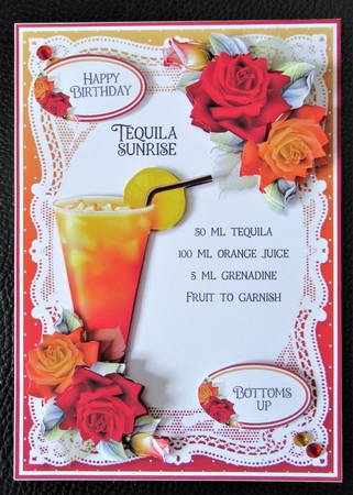 Lace and Roses 70 Tequila Sunrise Cocktail by Davina Rundle