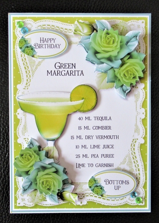 Lace and Roses 74 Green Margarita Cocktail by Davina Rundle