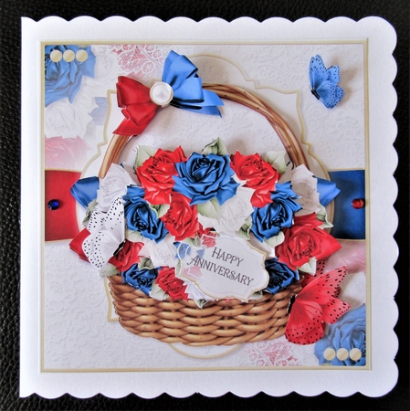 Flower Basket 41 Happy 4th July by Davina Rundle