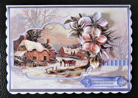 Village in winter A5 by Davina Rundle