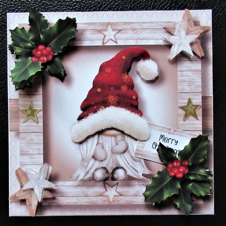 The Christmas Hat Gnome - Red Female by Davina Rundle