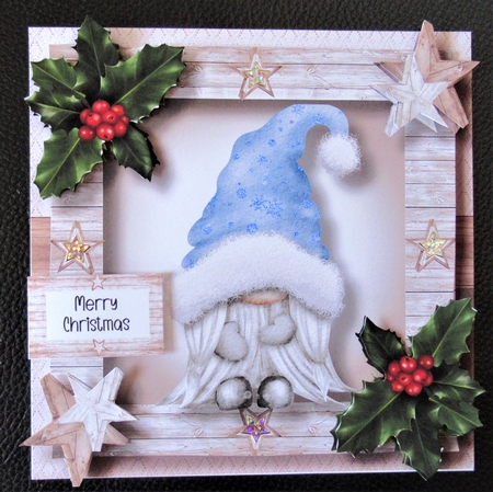 The Christmas Hat Gnome - Blue Female by Davina Rundle