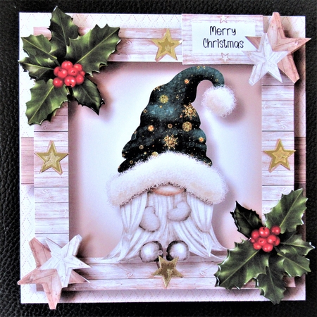 The Christmas Hat Gnome - Green Female by Davina Rundle