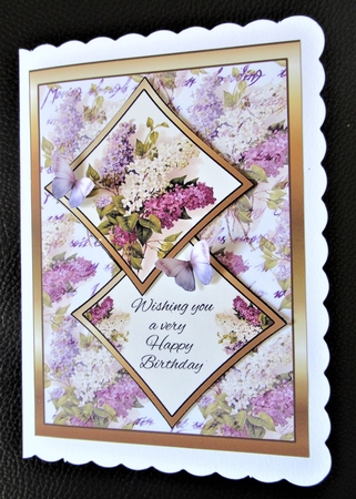 Two squares Vintage Lilacs by Davina Rundle