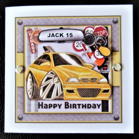 Yellow Comic Car Mini Kit by Davina Rundle