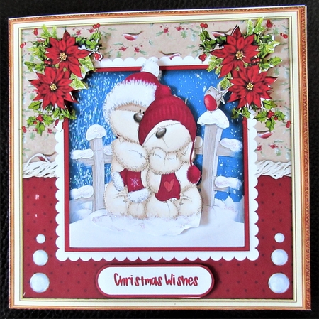 Teds Cuddles In The Snow by Davina Rundle
