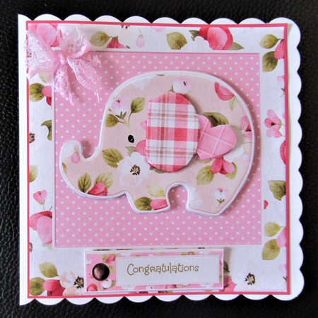 Baby girl elephant 6x6 by Davina Rundle