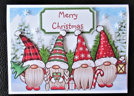 A5 Christmas Gnomies  Mini Kit by Davina Rundle