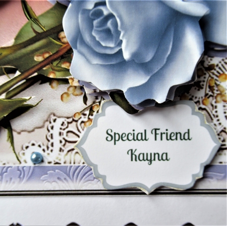 Flamingo Shaped Topper and Sentiment Tile 1 by Davina Rundle
