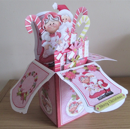 Mr & Mrs Claus Large Pop Up Box Kit #1 by Davina Rundle