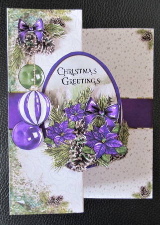 Pine Cones and Needles LILAC 5X7 Fold Back-4 by Davina Rundle