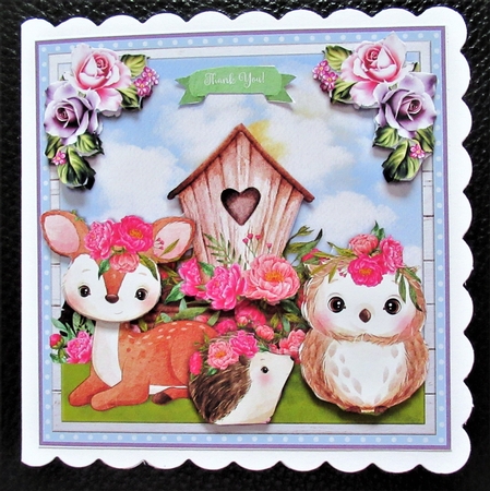 SPRING FOREST FRIENDS quick card by Davina Rundle