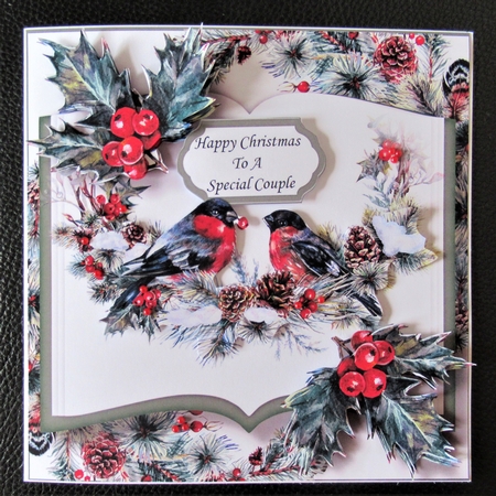 Christmas Open Book - Love Birds by Davina Rundle
