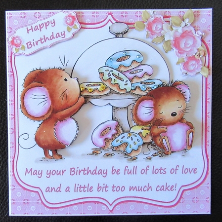 8x8 Birthday love and cake mini kit by Davina Rundle