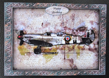 Vintage Aircraft Card Front by Davina Rundle