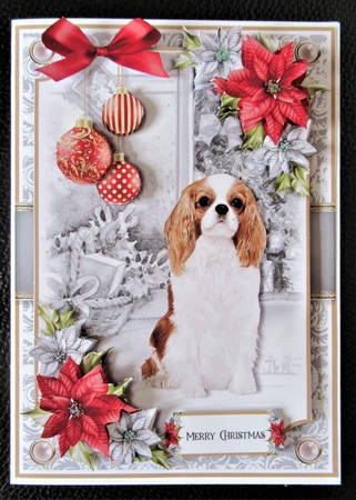 Dog and Poinsettias Mini Kit 12 by Davina Rundle