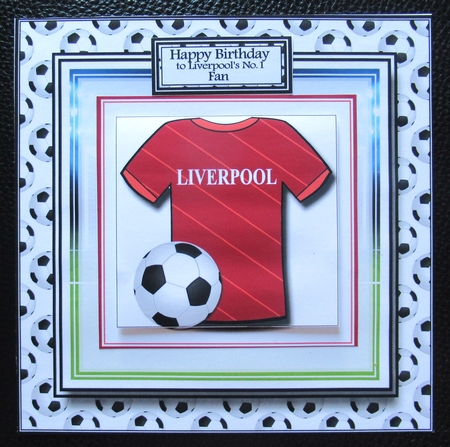 8x8 NEW HOME KIT Liverpool Football Mini Pyramage Kit - x4 A4 sheets  by Davina Rundle
