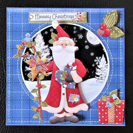 Santa and bird travel 6x6 by Davina Rundle