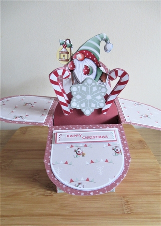 Ice Skating Gnome Pop Up Card by Davina Rundle