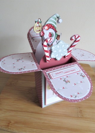 Ice Skating Gnome Pop Up Card by Davina Rundle