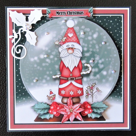 Scandinavian Santa Snow Globe by Davina Rundle