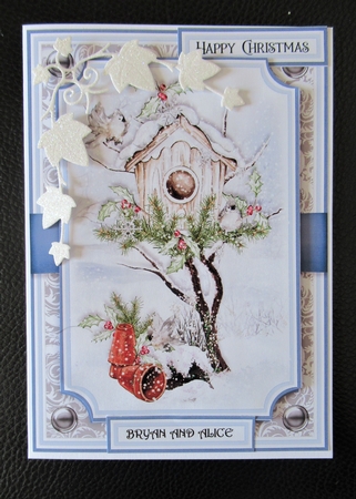 Winter Bird House 7x5 Mini Kit 3 by Davina Rundle