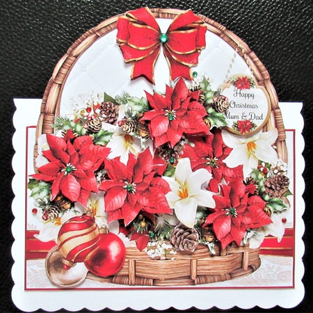 Christmas Floral Basket Bumper Mini Page Kits by Davina Rundle