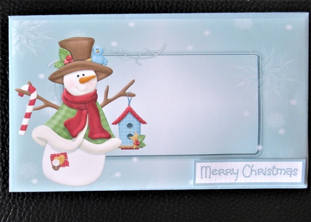 Snowman and bird friend by Davina Rundle