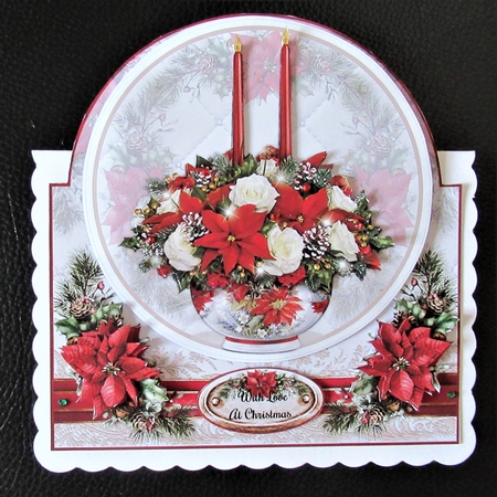 Floral Christmas Vase 03 Shaped Mini Page Kit  by Davina Rundle