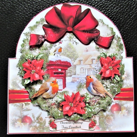 Scenic Christmas Wreath 03 Shaped Mini Page Kit  by Davina Rundle