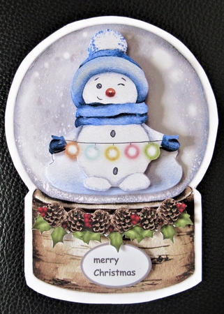Cute Snowman  Globe by Davina Rundle