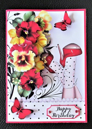 Put Your Feet Up - 5 x 7 Decoupage Card Mini Kit by Davina Rundle