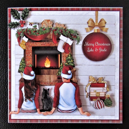 CHRISTMAS CAT FAMILY by Davina Rundle