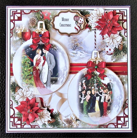 Art Deco Festive Baubles 02 Mini Page Kit by Davina Rundle