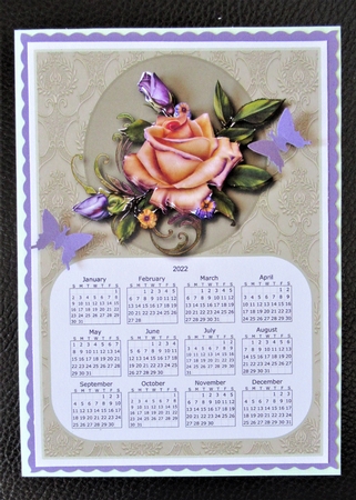 2022 Calendar - Sweet Roses 1 by Davina Rundle