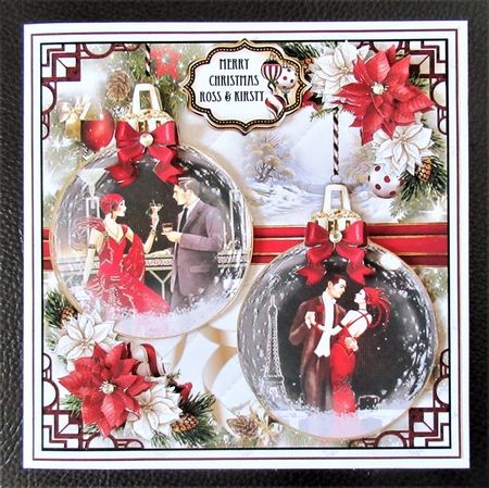 Art Deco Festive Baubles 04 Mini Page Kit  by Davina Rundle