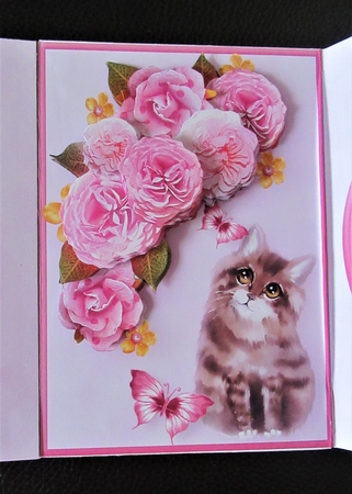 Pink Posy - Wrapover Card Mini Kit by Davina Rundle