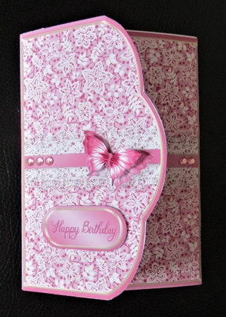 Pink Posy - Wrapover Card Mini Kit by Davina Rundle