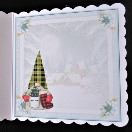 Christmas Cornish Tartan Gnome 7x7ins Blank Insert by Davina Rundle