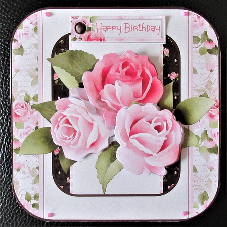 Rose blooms 6x6 by Davina Rundle