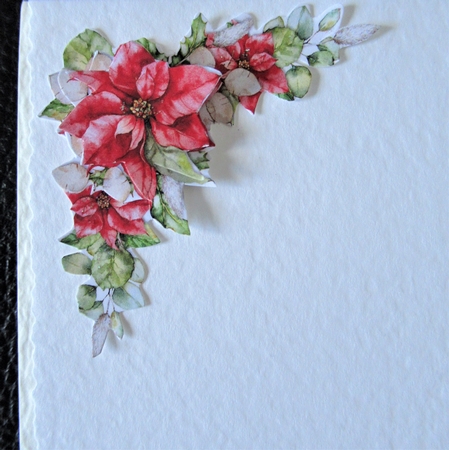 A Fireside Christmas Poinsettia Decoupage by Davina Rundle