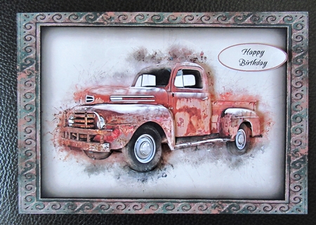 Vintage Truck Card Front by Davina Rundle