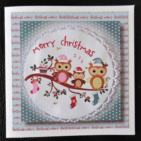 Christmas Owl Family by Davina Rundle