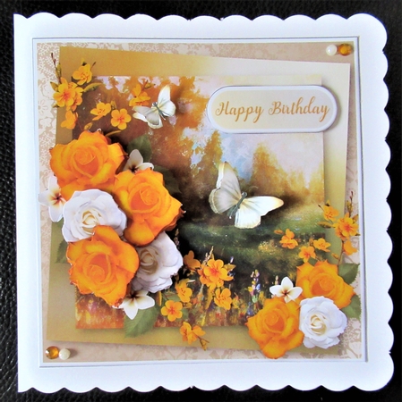 Golden Sunrise - Decoupage Card Mini Kit by Davina Rundle