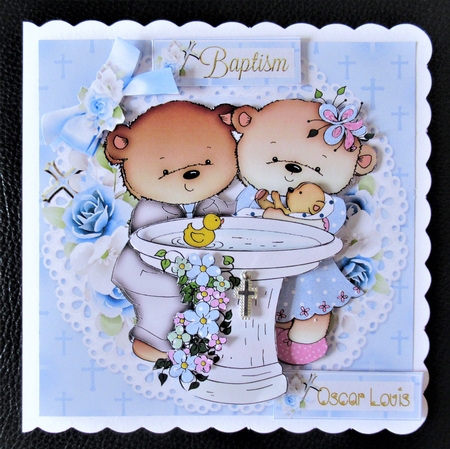 8x8 Baby boy christening/baptism mini kit by Davina Rundle