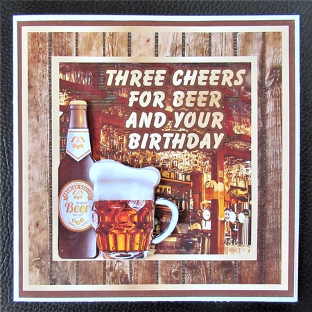 Beer decoupage mini kit & - male birthday / fathers day by Davina Rundle