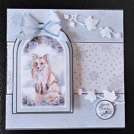 Fox Tent Fold Window Card Front Mini Kit by Davina Rundle
