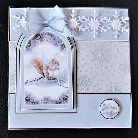 Red Squirrel Tent Fold Window Card Front Mini Kit by Davina Rundle