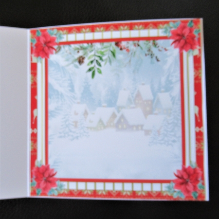 Christmas Poinsettia Blank Insert by Davina Rundle